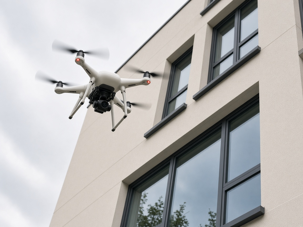 Technische Fassadeninspektion mit Drohne